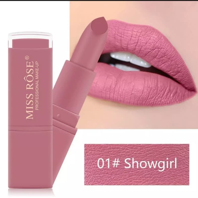 1 Pc of Miss Rose Original Professional Make Up Matte Lipstick Multi Color