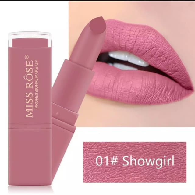 1 Pc of Miss Rose Original Professional Make Up Matte Lipstick Multi Color