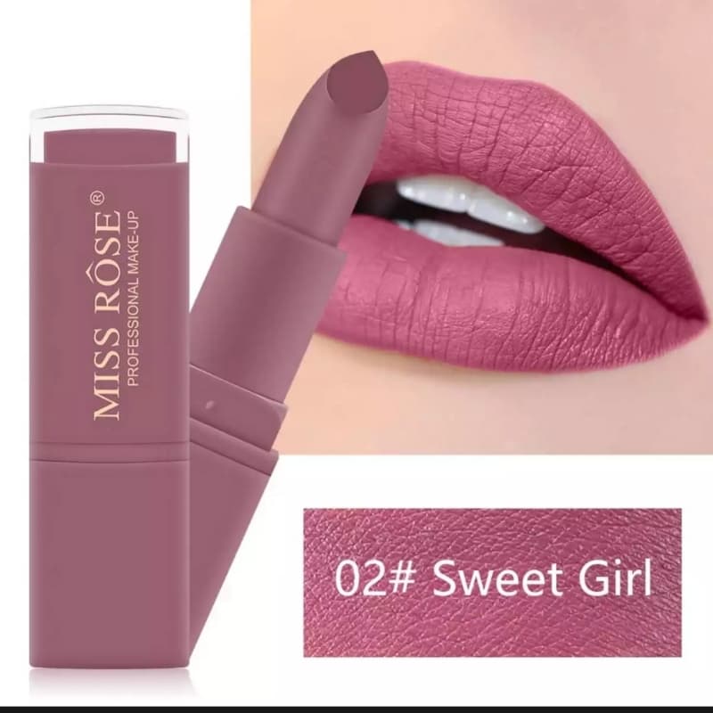 1 Pc of Miss Rose Original Professional Make Up Matte Lipstick Multi Color