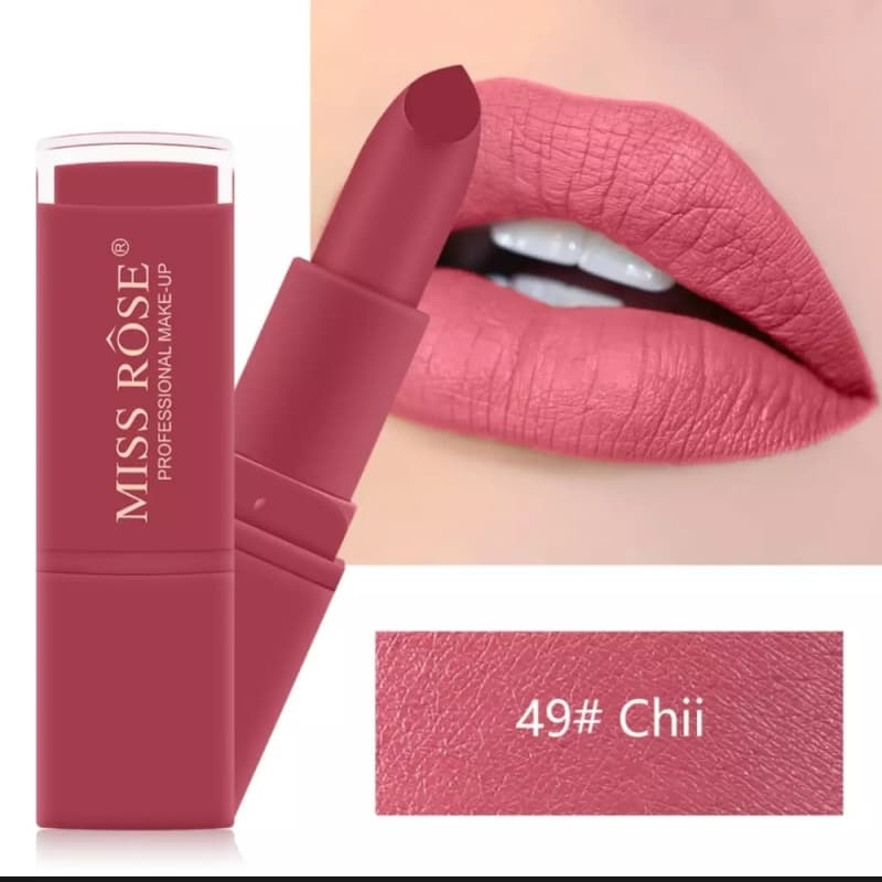 1 Pc of Miss Rose Original Professional Make Up Matte Lipstick Multi Color