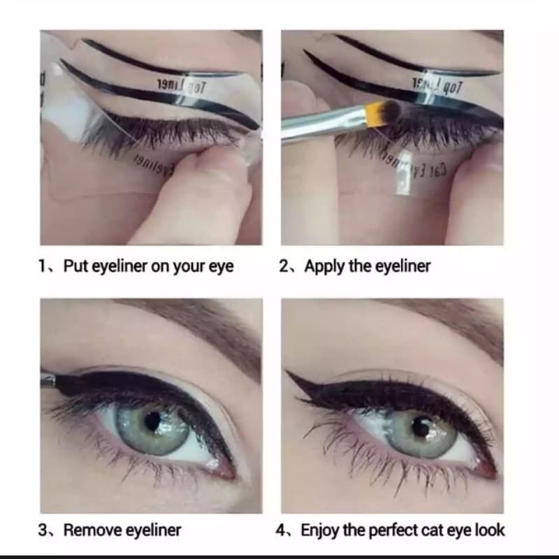 6 Pcs Stencils For Perfect Cat Eyeliner And Smoky Eyes