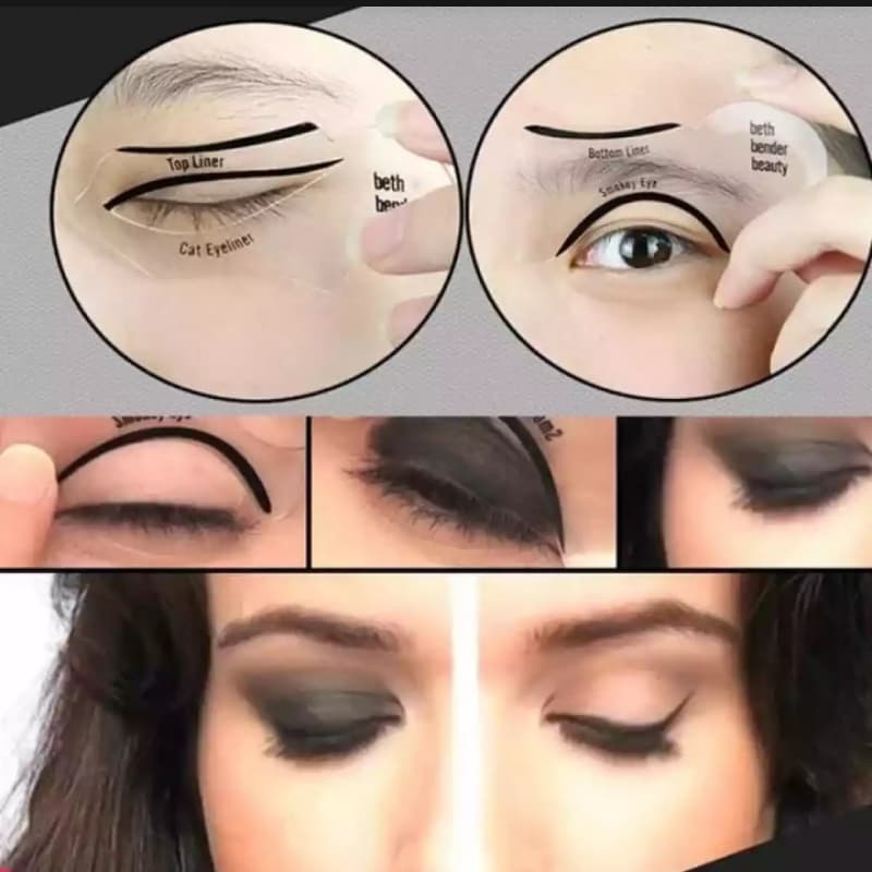 6 Pcs Stencils For Perfect Cat Eyeliner And Smoky Eyes